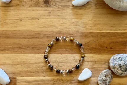 Bracelet citrine et œil de tigre
