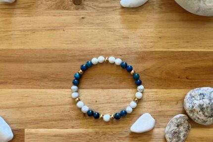 Bracelet howlite apatite bleue