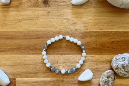 Bracelet labradorite pierre de lune